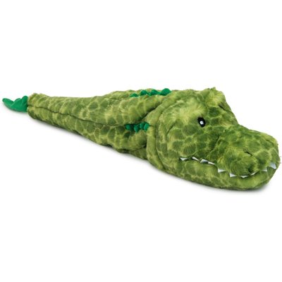 fabdog fabdog Flingy Alligator Squeaky Plush Dog Toy, Green