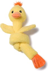 fabdog Mini Twisty Duck Squeaky Plush Dog Toy, Yellow