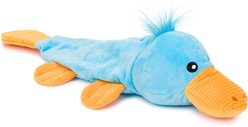 fabdog Flingy Platypus Squeaky Plush Dog Toy, Blue