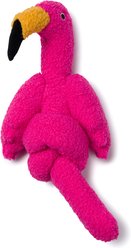 fabdog Mini Twisty Flamingo Squeaky Plush Dog Toy, Pink