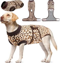 Kuoser Protective Leopard Dog Recovery Suit, Brown, X-Large slide 1 of 7
