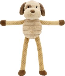 Linzy Toys Pullipop Pals Pup Squeaky Plush Dog Toy, Beige, 26-in