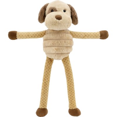 Linzy Toys Linzy Toys Pullipop Pals Pup Squeaky Plush Dog Toy, Beige, 26-in