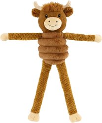 Linzy Toys Pullipop Pals Highland Cow Squeaky Plush Dog Toy, Brown, 26-in