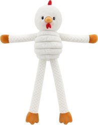 Linzy Toys Pullipop Pals Rooster Squeaky Plush Dog Toy, White, 26-in slide 1 of 5