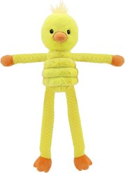 Linzy Toys Pullipop Pals Chick Squeaky Plush Dog Toy, Yellow, 26-in