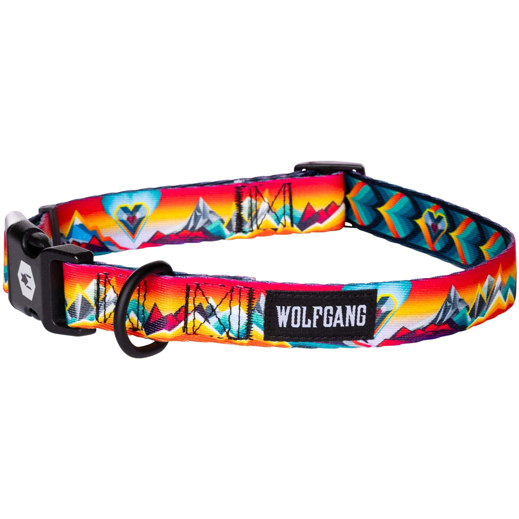 Wolfgang Heavy Duty MountainVibes Adjustable Dog Collar with Quick Release, Large: 18 to 26-in neck, 1-in wide
