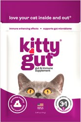 Kitty Gut Organic 3 in 1 Pre, Pro & Postbiotic Supplement Powder Probiotics for Cats, 14-g bag