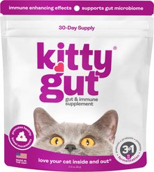 Kitty Gut Organic 3 in 1 Pre, Pro & Postbiotic Supplement Powder Probiotics for Cats, 60-g bag slide 1 of 2