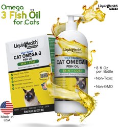 Liquid Health Pets Wild Caught OMEGA-3 Fish Oil Liquid Skin & Coat Supplement for Cats, 8-fl oz bottle slide 2 of 4