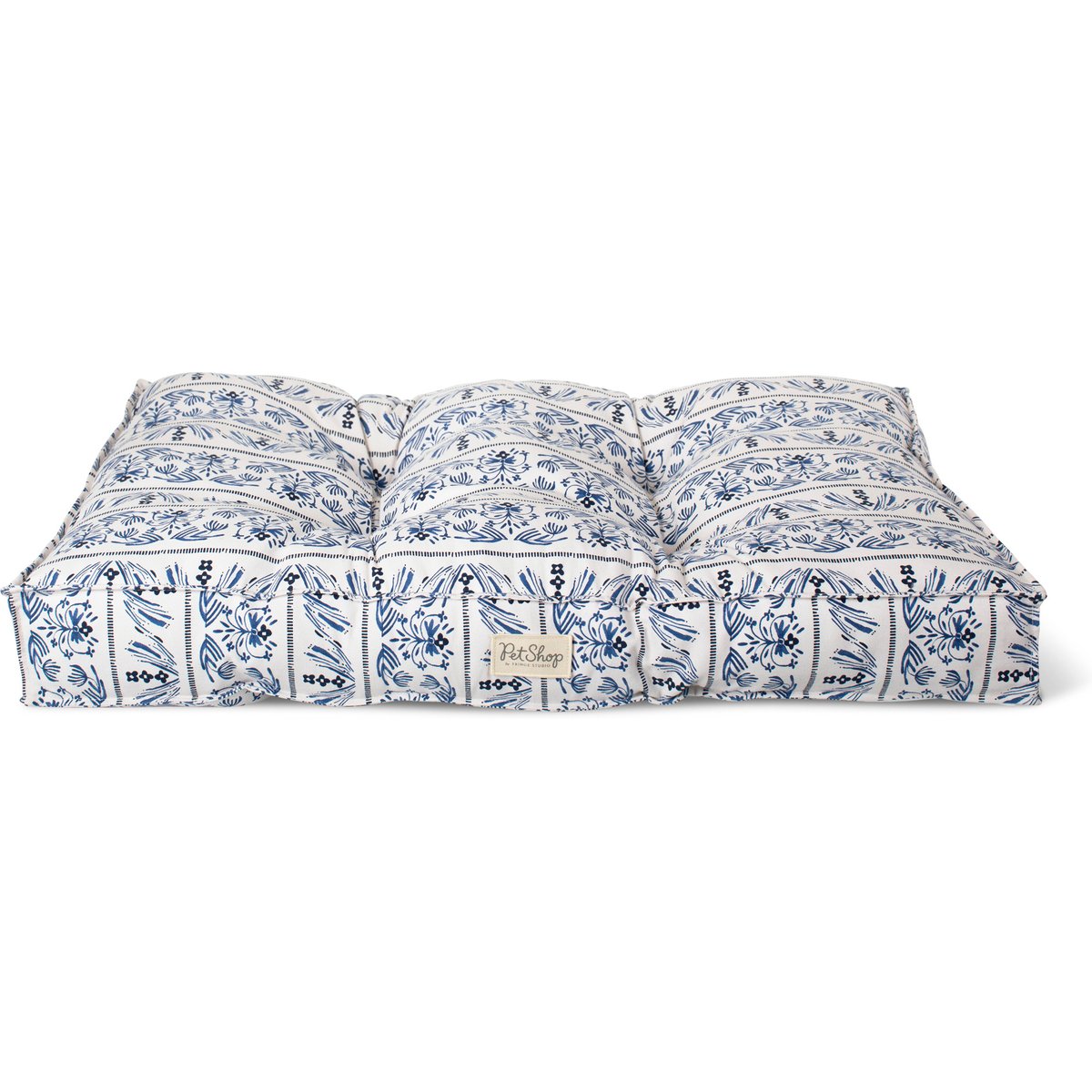 Fringe Studio Indigo Vine Tufted Pillow Dog Bed, Large