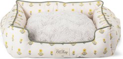 Fringe Studio Block Print Marigold Rectangular Cuddler Dog Bed, Small