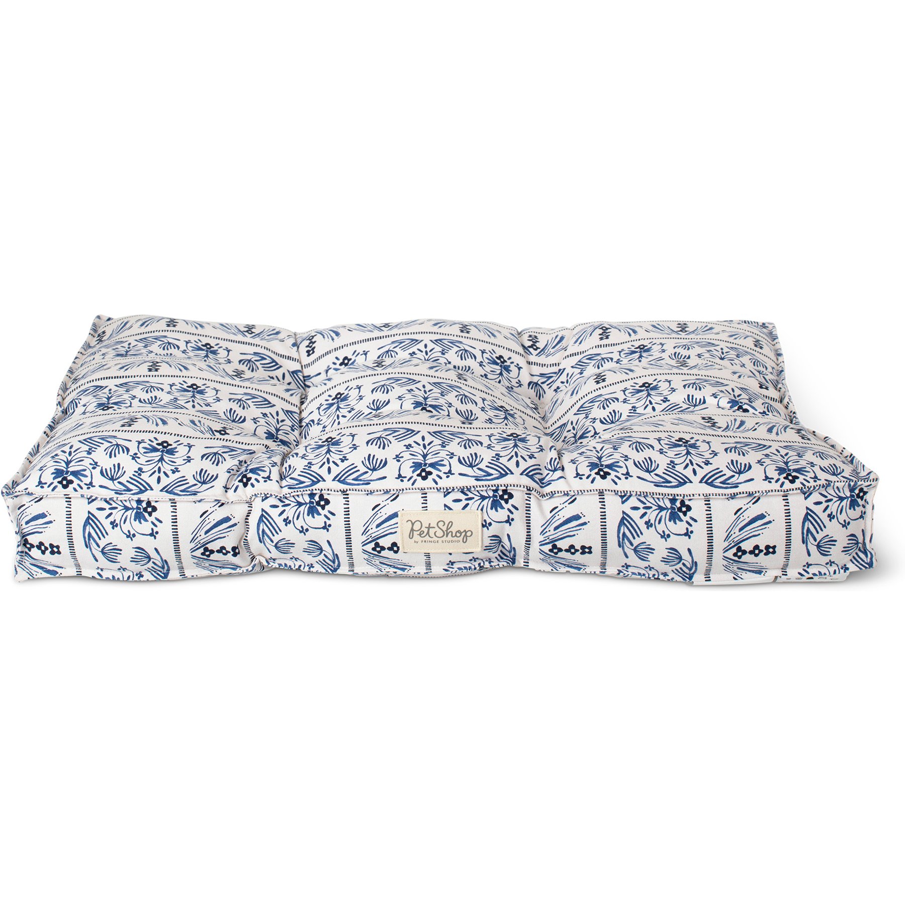 Fringe Studio Indigo Vine Tufted Pillow Dog Bed, Medium
