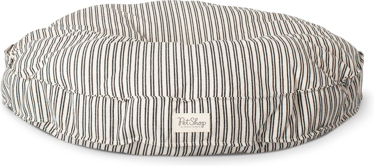 FRINGE STUDIO Yarn Dye Stripe Round Tufted Dog Bed, Large - Chewy.com