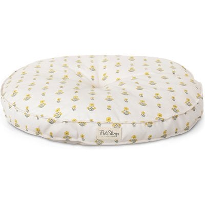 Fringe Studio Fringe Studio Block Print Marigld Round Tufted Dog Bed, Medium