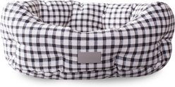 Fringe Studio Painted Gingham Round Cuddler Dog Bed, Medium