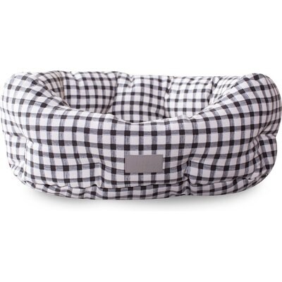 Fringe Studio Fringe Studio Painted Gingham Round Cuddler Dog Bed, Small