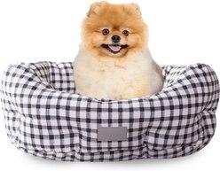 Fringe Studio Painted Gingham Round Cuddler Dog Bed, Small slide 2 of 3
