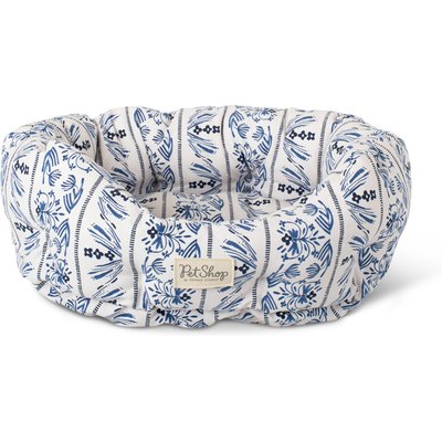 Fringe Studio Fringe Studio Indigo Vine Round Cuddler Dog Bed, Small
