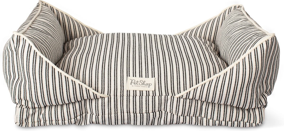 FRINGE STUDIO Yarn Dye Stripe Cuddler Dog Bed, Medium - Chewy.com