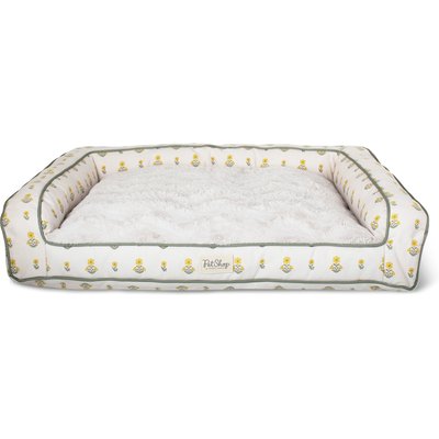 Fringe Studio Fringe Studio Block Print Marigold Couch Dog Bed, Large