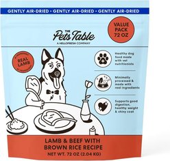 The Pets Table Lamb & Beef with Brown Rice Air-Dried Dog Food, 16-oz bag