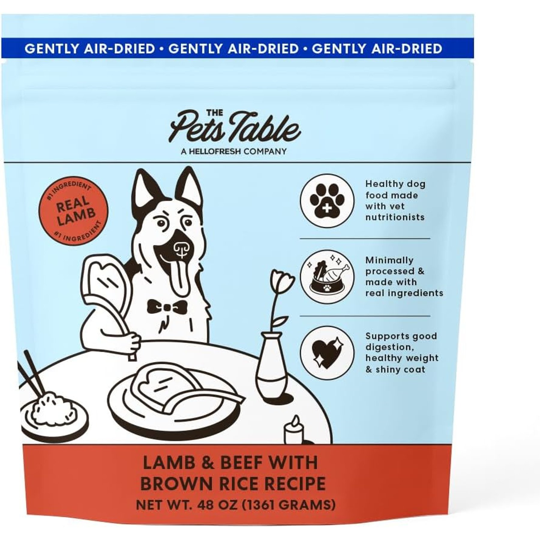 The Pets Table Lamb & Beef with Brown Rice Air-Dried Dog Food, 48-oz bag