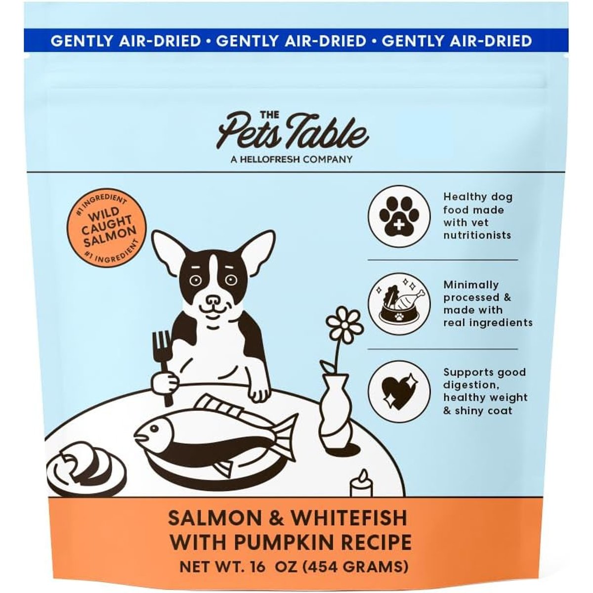 The Pets Table Salmon & Whitefish with Pumpkin Grain-Free Air-Dried Dog Food, 16-oz bag