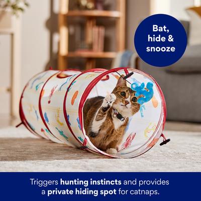 Show full view: Frisco Coastal Foldable Play Tunnel Cat Toy with Silvervine & Catnip slide 4 of 7