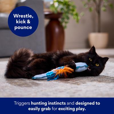 Show full view: Frisco Coastal Seahorse Jumbo Plush Kicker Cat Toy with Silvervine & Catnip slide 4 of 7