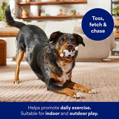 Show full view: Frisco Sports Soccer Fetch Squeaky Tennis Ball Dog Toy, Medium slide 4 of 8