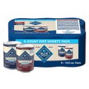 Blue Buffalo Homestyle Recipe Variety Pack Senior Natural Ingredients Beef Dinner & Chicken Dinner Canned Wet Dog Food, 12.5-oz can, 6 count