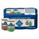 Blue Buffalo Homestyle Recipe Variety Pack Adult Lamb & Turkey Canned Dog Food, 12.5-oz, case of 6