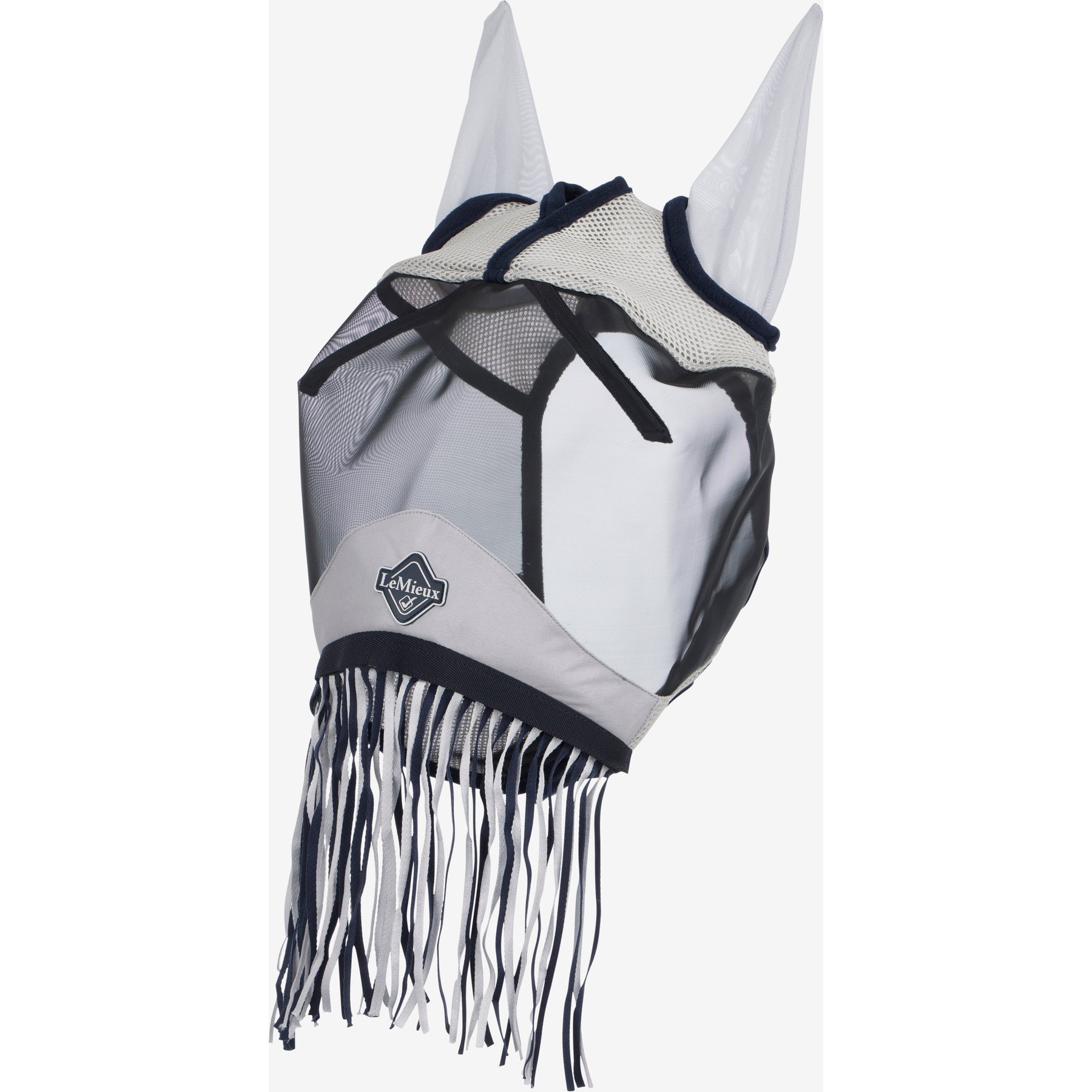 LeMieux Horse Fringe Fly Mask, Navy, X-Large