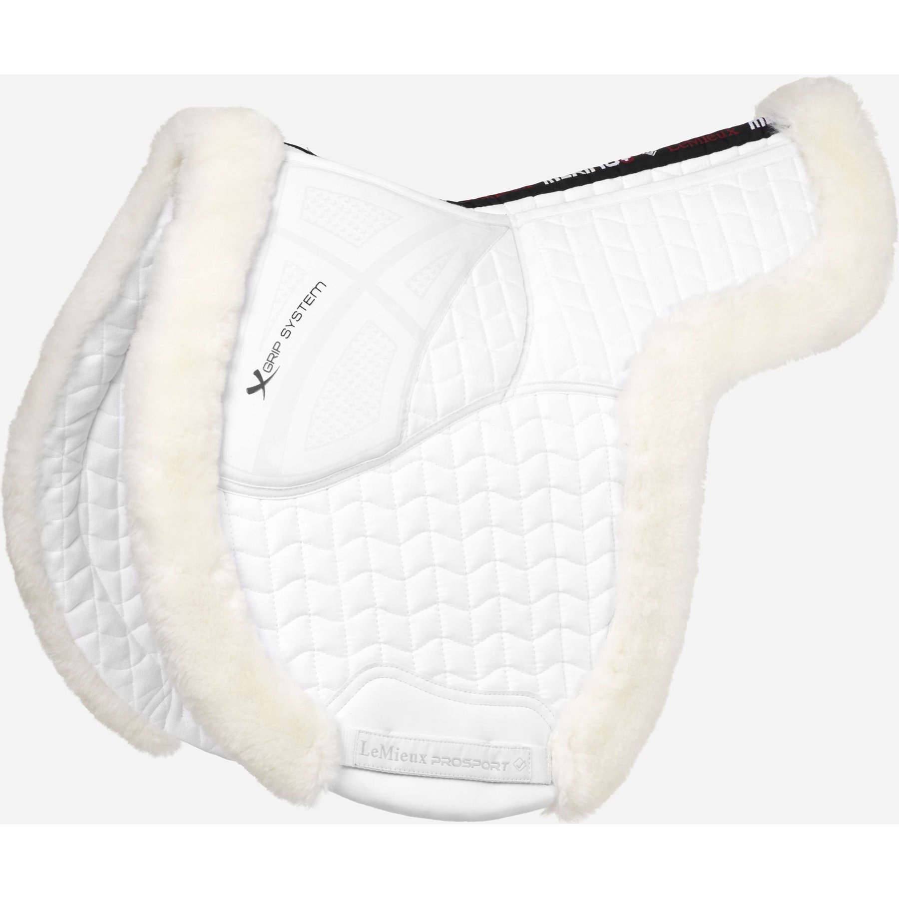 LeMieux Merino+ ProSorb Riding Style English Horse Saddle Pad, White, Medium