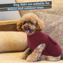 Kuoser Adjustable Thunderstorm Fireworks Travel & Separation Relief Calming Anxiety Vest for Dogs, Bordeaux, X-Large: 21.6 to 25.5-in neck slide 2 of 8