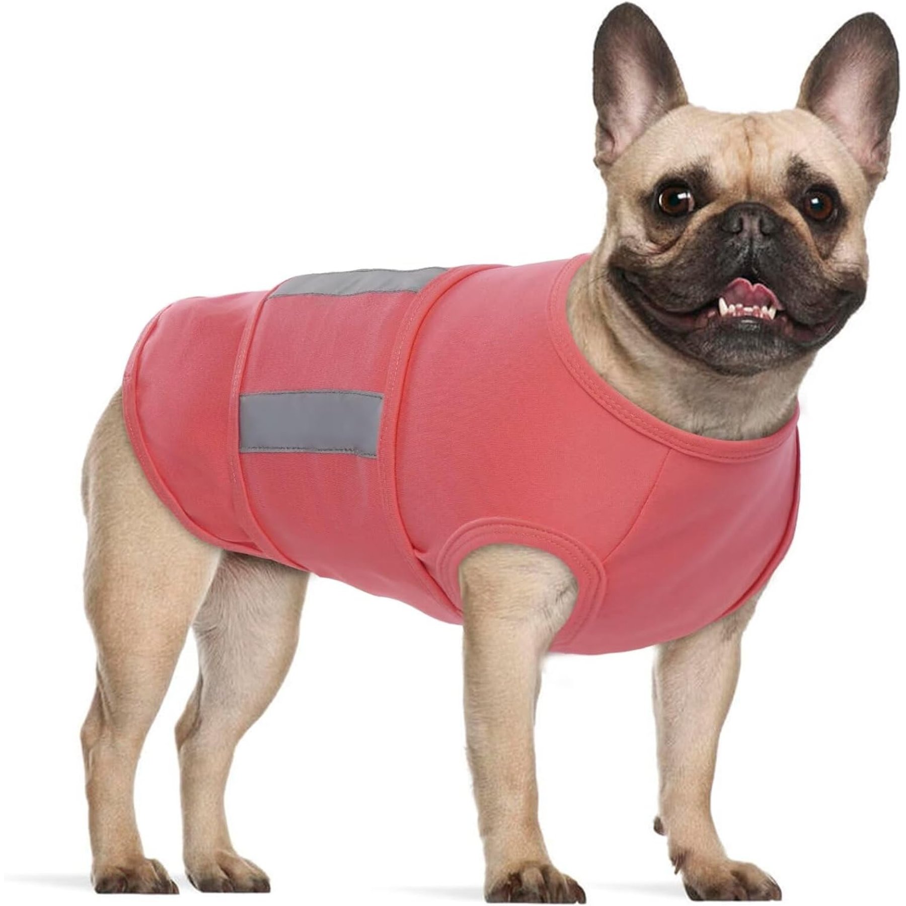Kuoser Adjustable Thunderstorm Fireworks Travel & Separation Relief Calming Anxiety Vest for Dogs, Shell Pink, X-Large: 21.6 to 25.5-in neck