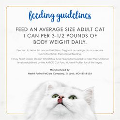 Fancy Feast Classic Ocean Whitefish & Tuna Feast Wet Cat Food, 3-oz can, case of 4 slide 2 of 5