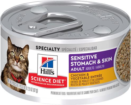 Hill's Science Diet Adult Sensitive Stomach & Sensitive Skin Chicken & Vegetable Entree Wet Cat Food