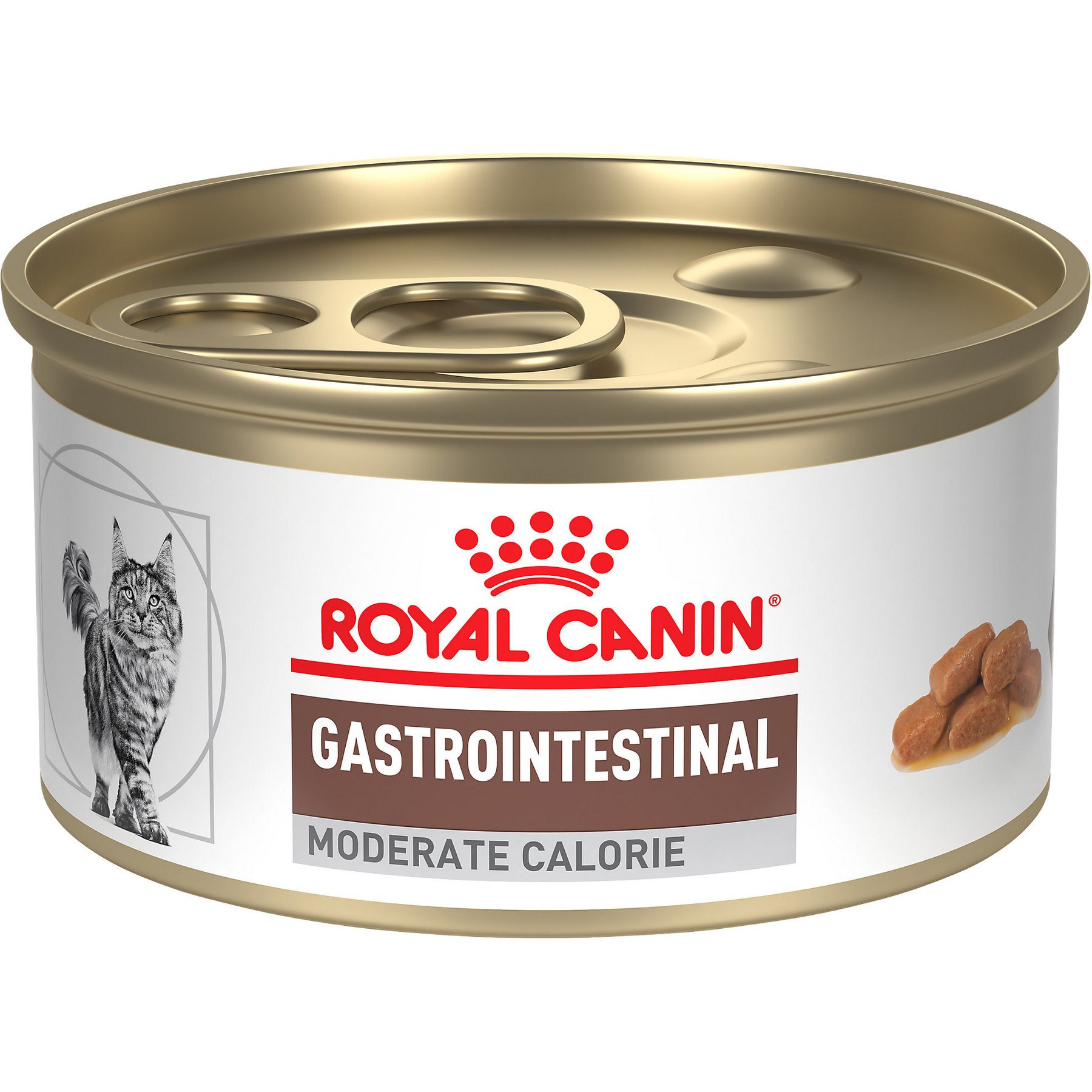 Royal Canin Veterinary Diet Adult Gastrointestinal Moderate Calorie Thin Slices in Gravy Canned Cat food, 3-oz can, case of 4