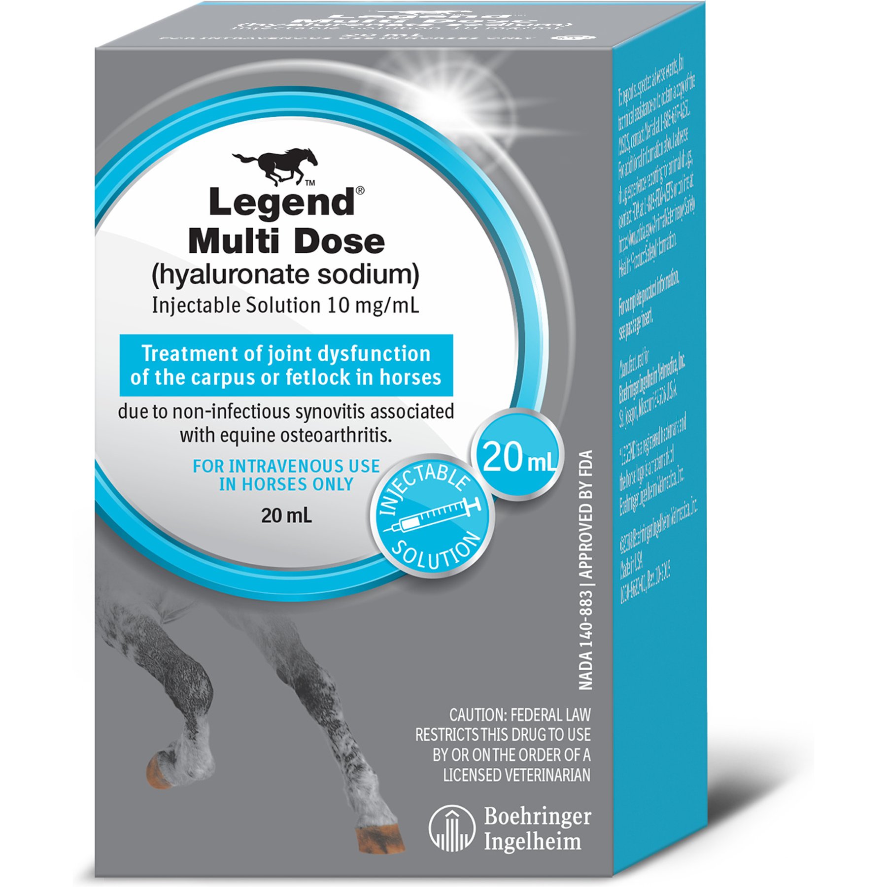 Legend Multi-Dose (hyaluronate sodium) Injectable Solution for Horses, 10 mg/mL, 20-mL Vial