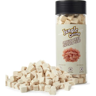 Jungle Calling Jungle Calling Single Ingredient Chicken Grain-Free Freeze-Dried Dog & Cat Treats, 3.2-oz bottle