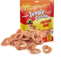 Jungle Calling Chicken Jerky Rings Grain-Free Dog Treats, 10.6-oz bag