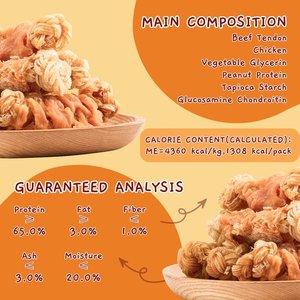Jungle Calling Chicken Wrapped Knotted Beef Tendon Bones Dog Chew, 10.6-oz bag, 6 count