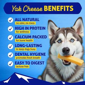 Himalayan Pet Supply Himalayan Dog Chew Original Yak Cheese Dog Chews, 3 count