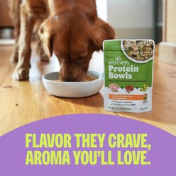 Wellness Protein Bowls Adult Wholesome Grains Chicken, Potato & Peas Fresh Alternative Dog Food, 6.2-oz pouch, case of 6 slide 2 of 9