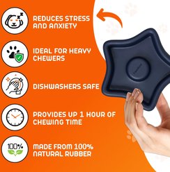 Freezbone FreezStar Long-Lasting Tough Chewer Treat Dispenser Dog Toy, Large, Navy slide 2 of 6