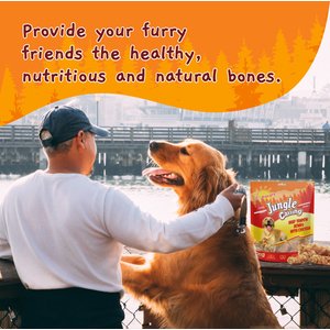 Jungle Calling Chicken Wrapped Knotted Beef Tendon Bones Dog Chew, 10.6-oz bag, 6 count