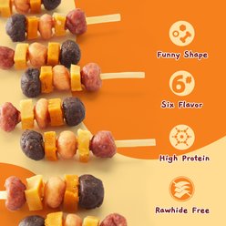 Jungle Calling Cod, Chicken, Duck, Beef, Sweet Potato & Pumpkin Kabob Dog Treats, 10.6-oz bag slide 2 of 9