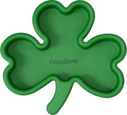 Freezbone FreezShamrock Premium Enrichment Tough Chewer Treat Dispenser Dog Toy, Green, Large